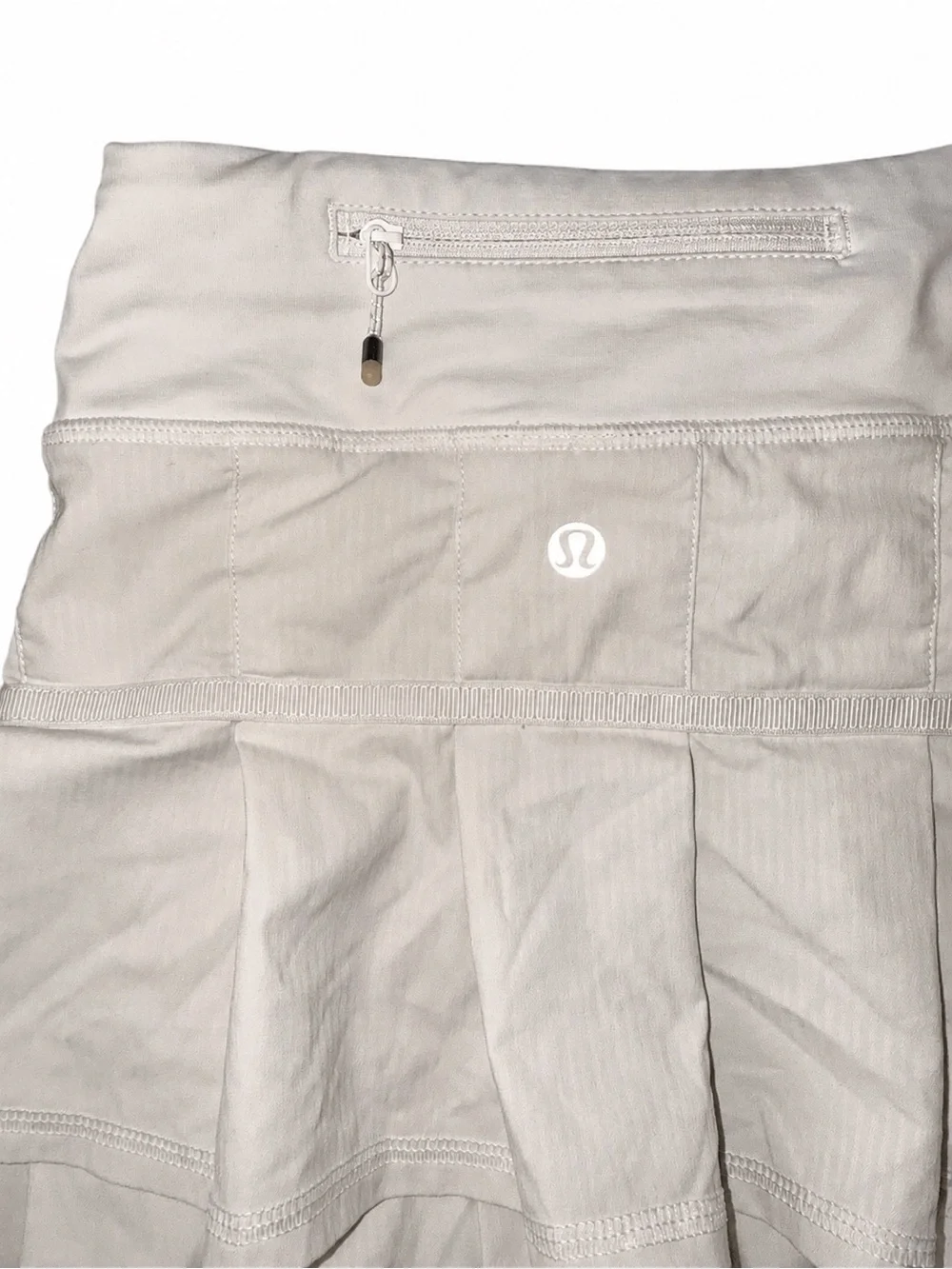 lululemon athletica Cream Tiered Ruffle Mini Skirt